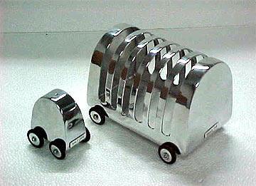 Salt Server & Toast Rack - Aluminum 10x5x7 cm 6 Slots 4 Wheels | Durable Portable Space Saving Polished Finish