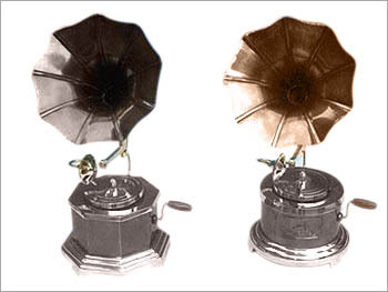 Brass Gramophone