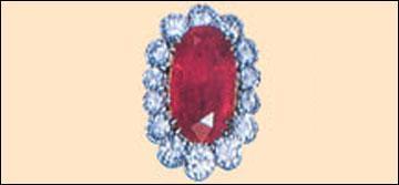Brooches - 4gm Gold, 0.84 ct Diamond, 1 Ruby | Elegant Design, Precious Stones, Luxury Accessory