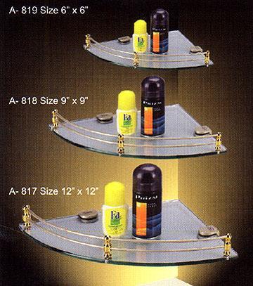 Angel Series - Corner Glass Shelf with Frame
