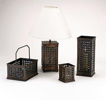 Lamp Shade & Gift Articles - Metal Varying Sizes Dark Brown Matte | Elegant Flat Strip Weave Handcrafted Durable Customizable