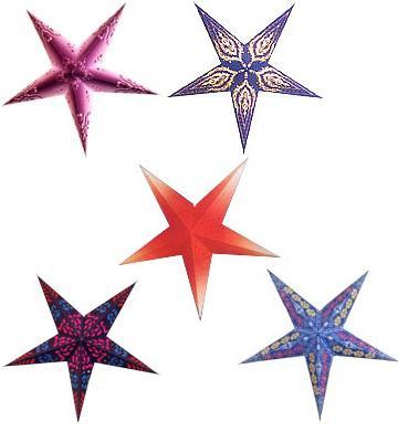 Paper Lined And Punched Decorative Stars