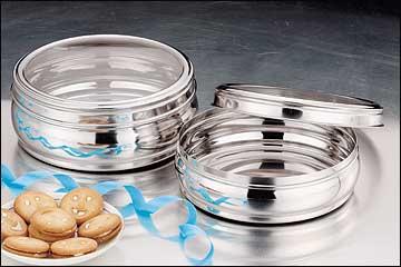 Clear Lid Canister - Flat Canister (Belly) 7x12