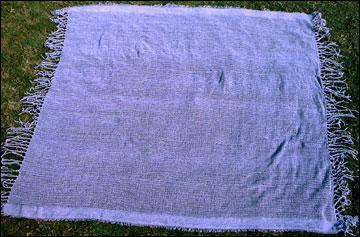 Lino Throw - Linen, 50x50 Inches, Lavender | Soft Texture, Lightweight, Versatile, Fringe Detailing