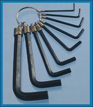 Allenkey Wrenches - En-8 Material, Multiple Sizes, Burnished Finish | Hexagon Socket Screws, Durable Build, Secure Grip