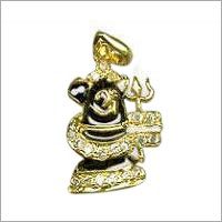 Om Shivling Gold Pendant