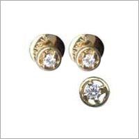 Gold Earrings - 14k-18k Gold, 8-10mm, Diamond | Elegant Design, Sparkling Stones, Secure Fit