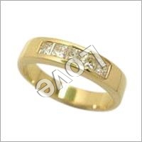 Gold Ring - Gold with Diamonds, Variable Size | Elegant Design, Channel Setting, Durable Luxury Item