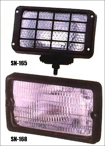 Rectangular Work Lamp with Grill & Rectangular Work Lamp (Suitable for JCB Earth Movers)