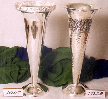 Flower Vase - Brass with Silver Plated