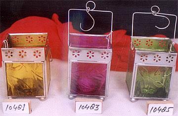 Tea Light Holders - Iron and Glass 4x3x2 Inches | Elegant Design Durable Easy to Clean