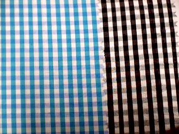 Silk Fabrics - Silk, 140cm Width, Blue | Soft Texture, Checks Pattern, Durable, Versatile Use