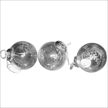 Ball With Grapes, Star & Snowflake Etching - Glass, 6-25cm | Elegant Design, Versatile Sizes, Durable Material