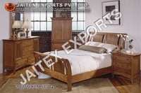 Wooden Bedroom Furniture - Solid Wood, Custom Sizes & Designs | Sturdy Build, Superior Finish, Scratch & Water Resistant, Elegant Appearance