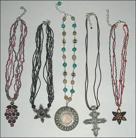 Jewellery - Metal and Beads, Silver Color, Clasp Closure | Stylish Accessory, Elegant Design, Durable Material, Versatile Style