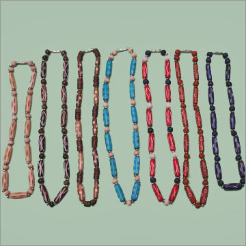 Bone Pipe Necklaces in Assorted Colours. Length: 17"