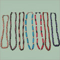 Bone Pipe Necklaces In Assorted Colours. Length: 17"