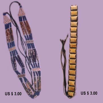 Belts Made of Horn Beads - 32 Inch, Brown | Adjustable String Closure, Varied Bead Sizes, Handcrafted Elegant Design