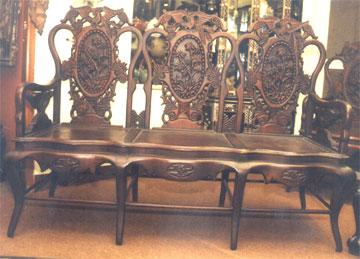 Rosewood Royalty Sofa - Rosewood, 72x36x30 Inches | Elegant Design, Hand-Carved Details, Comfortable Seating