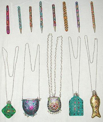 Purse Necklace, Zari Necklace & Zari Pen