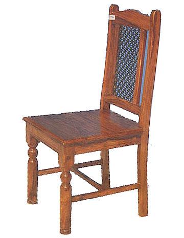 Wooden Chair Rawat with Iron Jali