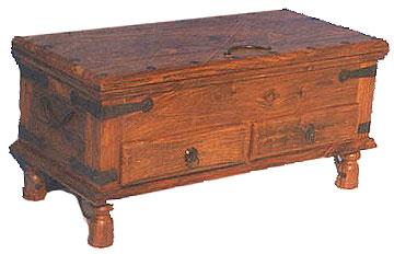 Wooden Coffee Box with 2 Drawers