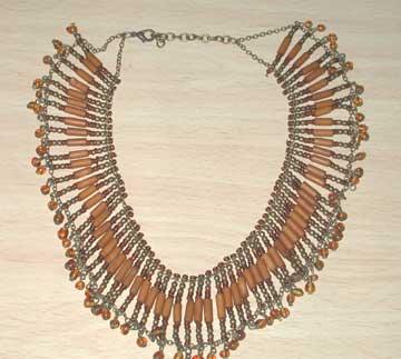 Choker made of Bone Beads and Metal. Possible in all colours.