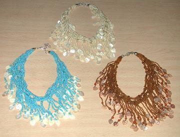 Necklace made of Seedbeads and Natural Shells