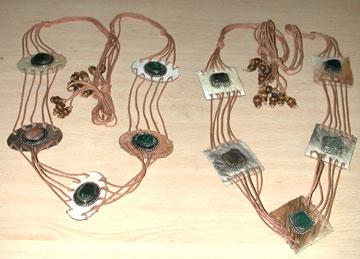 Fur Leather Belt with Agate Stone