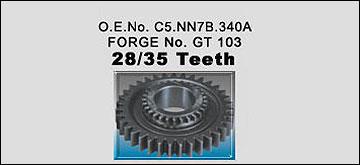 Ford/Farmtrac - Steel, Gray, 28/35 Teeth 3rd Speed Gear | Durable, Precise, Reliable, Smooth Operation