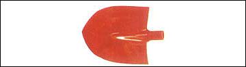 Shovel (Frankfurter) - Carbon Steel 300x270 mm, Red Epoxy Coated Heat Treated Blade