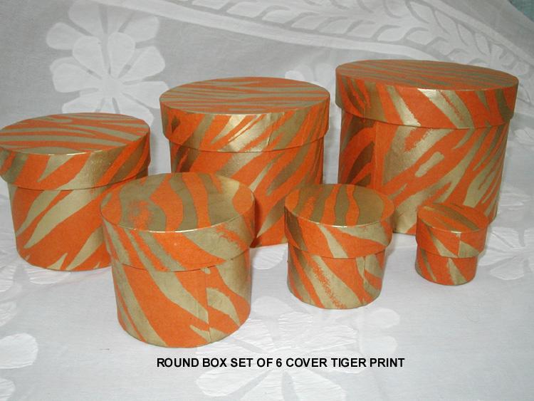 Tiger Print Round Box Set