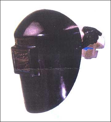Safety Helmet with SLOT-FIX Welding Shield - ABS Plastic One Size Black | Impact Resistant Adjustable Fit Lens Shade 5-14
