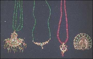 Pendants - 18-22K Gold With Diamond, Ruby, Emerald & Pearl | Elegant Kundan, Antique Designs With Gemstone Strings