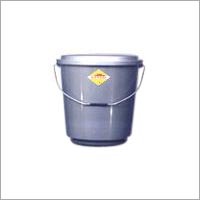 Bucket Plain - Plastic 12.6 Ltr, Grey, 30-40cm Diameter, 35-45cm Height | Durable, Lightweight, Versatile, Wide Mouth, Metal Handles
