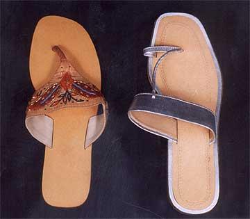 Footwear - Leather, Multiple Sizes, Beige | Embroidered, Slip-On, Comfortable, Durable, Lightweight, Breathable, Rubber Sole