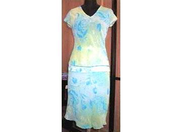 Poly Georgette Printed Bias Top & Skirt with Texo Lining