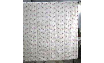 Red Rose Plaid with Rose Emb. Cotton Silk