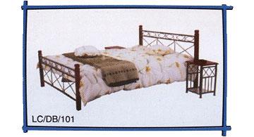 Double Bed - Metal, 60x80 Inches, Brown | Sturdy Frame, Elegant Design, Comfortable Sleep, Easy Assembly