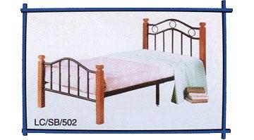 Single Bed - Metal and Wood