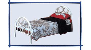 Single Bed - Metal, Single Size, White, Footboard & Headboard | Durable Frame, Comfortable Sleep, Easy Assembly, Space Saving, Stylish Design