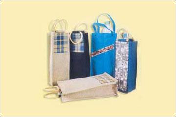 Jute Fabric Bottle Carrying Bag
