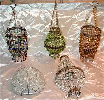 Beaded Hanging Candle Holders