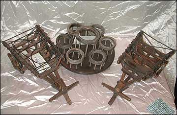 Wooden Utilities - Wood, 36cm x 20cm, Natural/Whitewash Finish | Bottle Storage, Glass Holders, Space Saving, Easy Cleaning