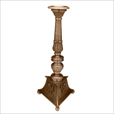Candle Holder - Metal, 12 Inches, 4x4 Inch Base, Bronze | Elegant Design, Durable, Easy to Clean, Antique Finish, Classical Style