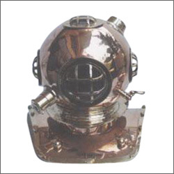 Diving Helmet in Brass Copper Finish