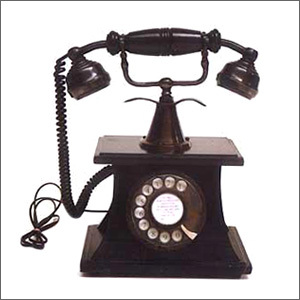 Wooden Brass Table Phone