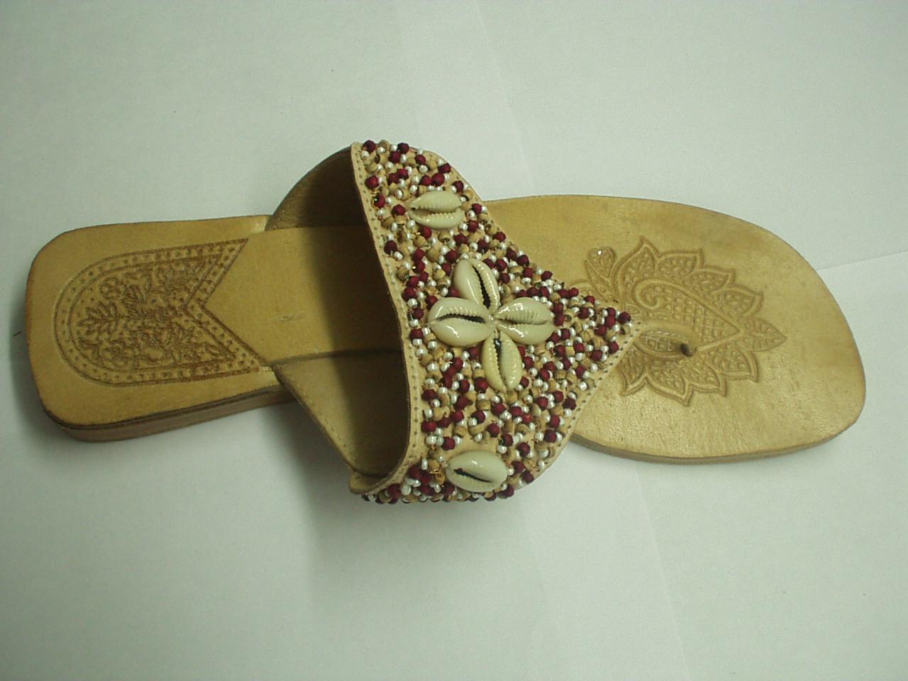 Beaded Leather Chappals