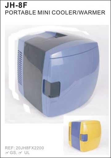 Portable Mini-Cooler/Warmer - Plastic, 10x10x10 cm, Blue, DC 12V | Portable, Cooling, Heating, 6 Liter Capacity