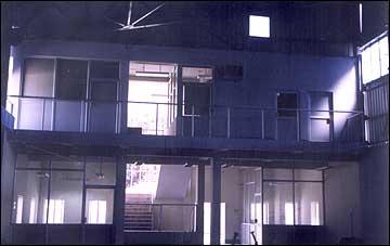 Aluminium Glass Railing with Partition & Doors